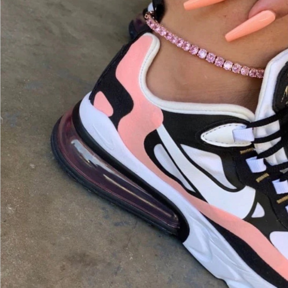 Pink tennis anklet